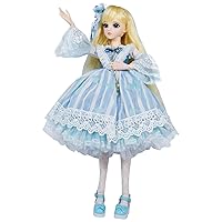 Proudoll 1/3 BJD Doll 60cm 24in SD Ball Jointed Dolls Princess Suit Wig Dress Shoes Free to Change DIY Girl Gift (Doll + Full Accessories, Blue-HXE)