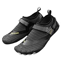 Quick-Drying Beach Shoes Outdoor Hiking Wading Swimming Shoes for Men 7US,6UK,40EU,9.825Inch(Black)