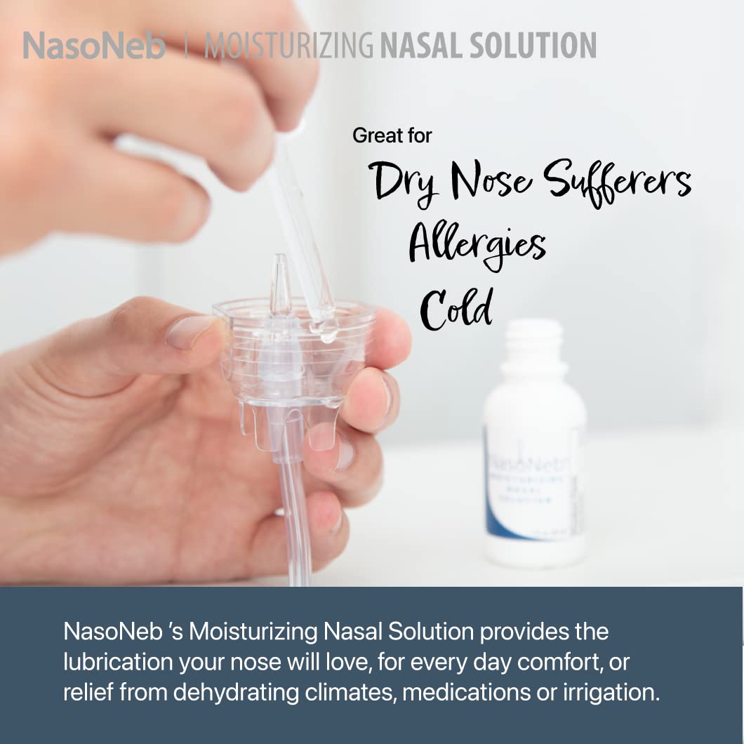 NASONEB* Nebulizer Replacement Kit and Moisturizer Bundle: NASONEB* Cup and Tubing Set and Six Bonus 30ml Saline Moisturizing Nasal Sprays for The NASONEB* Sinus Therapy Nasal Irrigation System