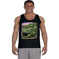 Mens Tank Tops Alligator Wildlife T-Shirt Sleeveless Muscle Tee