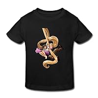 Toddler Cool Tangled Flynn And Rapunzel T-shirts Size 4 Toddler Black By Parkearl