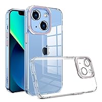 IH for iPhone 15Plus Case, Build-in Camera Lens Protector, Crystal Clear Non-Yellowing, Shockproof, Anti-Scratch, Transparent Hard Back Cover with Soft Bumper for iPhone 15 Plus 6.7
