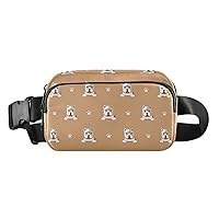 Cartoon Cute Dog Fanny Packs for Women Men Everywhere Belt Bag Fanny Pack Crossbody Bags for Women Fashion Waist Packs with Adjustable Strap Bum Bag for Travel Outdoors Sports Shopping