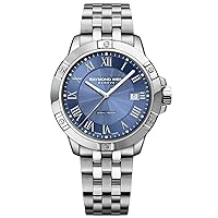 Raymond Weil Tango Classic Men's Watch, Quartz, Blue Dial, Silver Roman Numerals, Stainless Steel Bracelet, 41 mm (Model: 8160-ST-00508)