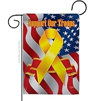 Breeze Decor G158059 Support Our Troops Americana Military Impressions Decorative Vertical Garden Flag 13