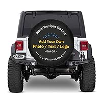 Spare Tire Cover - Personalized Spare Tire Cover w/Backup Camera Hole | Customize Your Car Wheel Cover w/Photo or Text | Universal Size Spare Tire Covers - Trailer Camper RV Wheel Covers