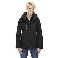 North End Ladies Caprice 3-in-1 Soft Shell Jacket, Small, Black 703