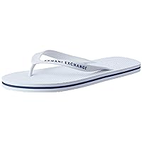 A|X Armani Exchange Men's Thong Sandal Flip-Flop, White, 46 Medium EU (13 US)