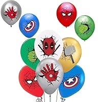 24pcs Super hero Birthday Latex Balloons for Super hero Party Supplies Kids Super hero Theme Party Decorations