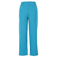 Jostar Women's Elastic Waist Pants – Pull On Stretch Basic Soft Casual Trouser