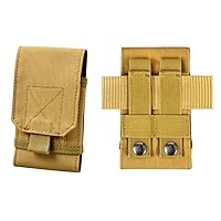 Tactical Phone Bag Waist Men Military Backpack Hanging Sport Pouch Waterproof Hunting Belt Bags (Brown)