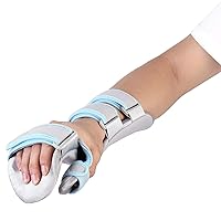Breathable Resting Hand Splint, Comfortable Stroke Hand Brace, for Wrist Injury/Fracture Fixation/Hand Support/Arm Protection,Right,L