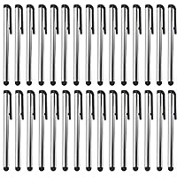 Premium 30 Pack Stylus Compatible with Google Pixel 7a Short Slim Touch Medium Tip Pen for All Capacitive Touch Medium Tip Screens! (Silver)