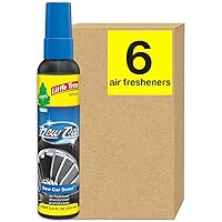 LITTLE TREES Car Air Freshener. SPRAY Provides a Long-Lasting Scent for Auto or Home. On-the-go Freshness. New Car Scent, 3.5 Fl Oz (Pack of 6)