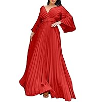 White Country Dress,Womens Deep V Neck Plus Size Evening Dress Long Sleeves with Belt Formal Corset Dresses for