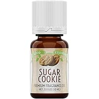 Good Essential – Professional Sugar Cookies Fragrance Oil 10ml for Diffuser, Candles, Soaps, Lotions, Perfume 0.33 fl oz