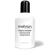 Mehron Makeup Liquid Makeup | Face Paint and Body Paint 4.5 oz (133 ml) (WHITE)