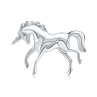 Unique Mythical Pegasus Flying Horse Magical Unicorn Earrings Pendant Pin Brooch For Women Teens .925 Sterling Silver