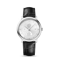 Omega De Ville Prestige Silver Dial Black Leather Men's Watch 424.13.40.21.02.001