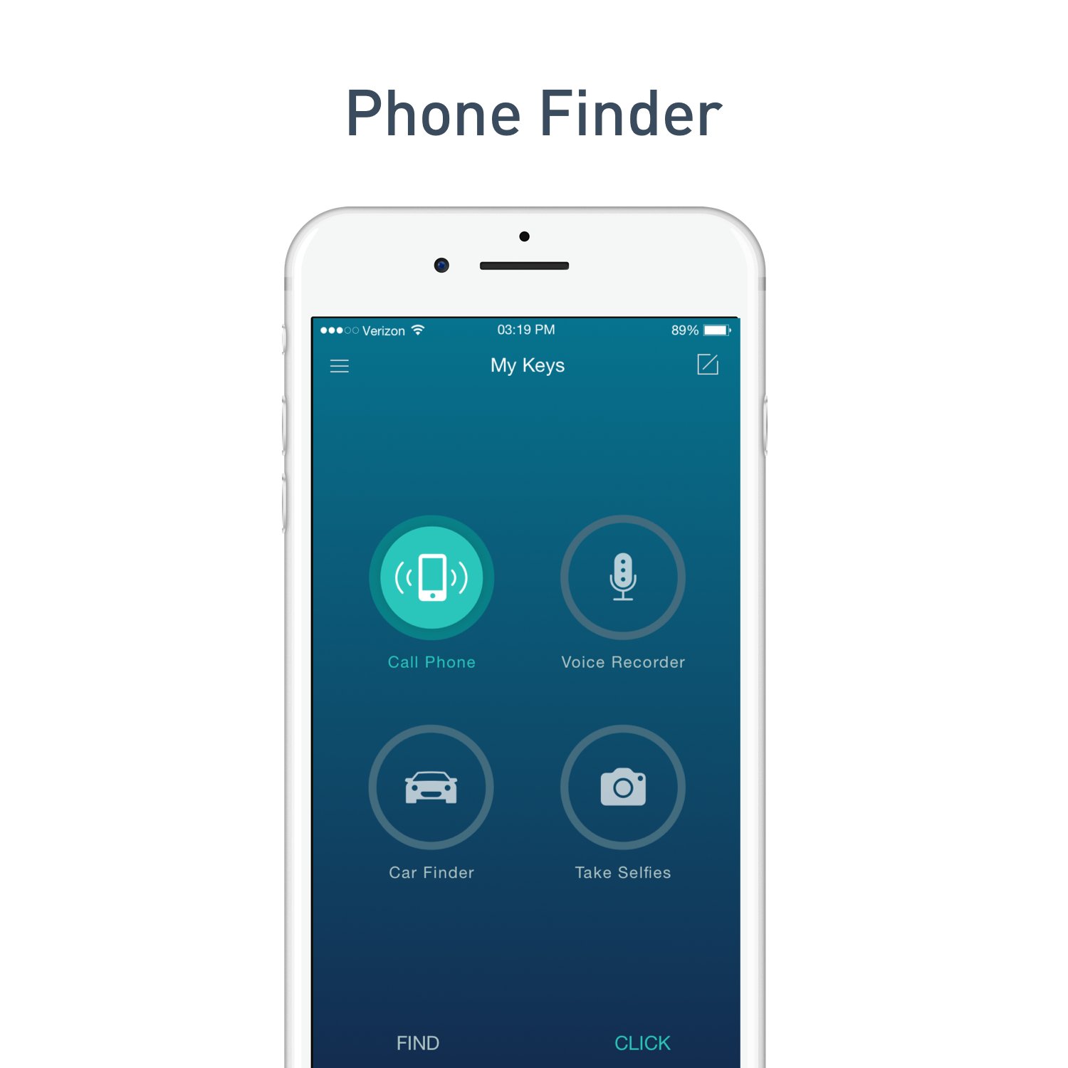 nonda iHere Key Finder, Phone Finder, Car Finder, Selfie Remote and Voice Recording Rechargeable Bluetooth Tracker for iPhone 4S/5/6/6S, iPad, Samsung Galaxy S5/S6/Note 4 and More (Gen 2)