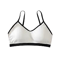 U Neck Seamless Padded Bra Strappy Bralette Sleep Bra for Women Girls Sports Bras Pack for Women