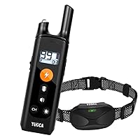 yucca Dog Shock Collar - 2600Ft Dog Training Collar with Remote for 40-120lbs Medium Large Dogs 3 Channel, Rechargeable Waterproof e Collar with Beep, Vibration, Safe Shock(1-99), LED-Light