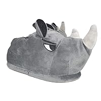 Stuffed Animal rhinoceros Slippers | Cozy Children's Slippers | Rabbit bunny Plush Home Sneaker | Fluffy Girls Boys Slippers