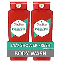 Old Spice High Endurance Body Wash for Men, Pure Sport Scent, 24 fl oz (Pack of 2)