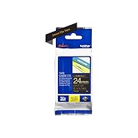 Brother TZe-354 24 mm (W) x 8 m (L) Labelling Tape Cassette Laminated Brother Genuine Supplies, Gold on Black