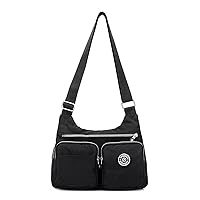 Oichy Crossbody Bags for Women Waterproof Shoulder Bags Large Messenger Bags Casual Nylon Handbags Ladies Travel Purse