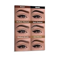 EISNDIE Permanent Makeup Eyebrow Tattoo Art Poster (1) Canvas Painting Posters And Prints Wall Art Pictures for Living Room Bedroom Decor 16x24inch(40x60cm) Frame-style