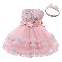 Toddler Kids Girls Prints Sleeveless Party Hoilday Costome Court Tulle Mesh Dress Hairband Princess 5 Year Clothes
