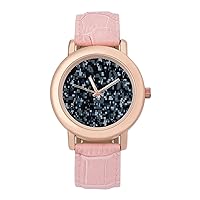 Navy Digital Camo Classic Watches for Women Funny Graphic Pink Girls Watch Easy to Read