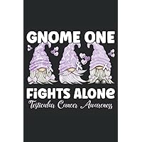 Gnome One Fights Alone | Testicular Cancer Awareness: Notebook 120 pages dotted 6