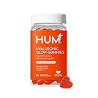 Hyaluronic Glow- Hydrating Skin Supplements for Supporting Collagen Production - Antioxidant-Rich Vitamin C & E for Radiant Glowing Skin - 50 Non-GMO, Gluten-Free Gummies