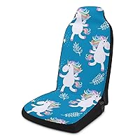 Cute Unicorn Car Seat Covers Universal Seat Protective Covers Car Interior Accessory for Most Cars 2PCS