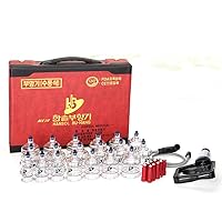 Buhang Massage Professional Cupping Therapy 19pcs Set with Suction Pump/부항 19컵 세트/부항컵 + 부항펌프