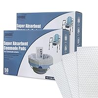 Super Absorbent Pads for Bedside Commode Liners and Bedpan Liners, Disposable Gel Pads for Adult Commode Chair, Keep The Liquid Under Control, No Leaks Reduces Odor - 100 Count