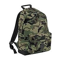 Unisex Sports Wear Shoulder Straps Bag Adults Camouflage Travel Use Backpack Jungle Camo One Size