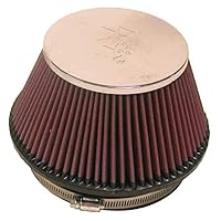 K&N Universal Clamp-On Air Filter: High Performance, Premium, Washable, Replacement Engine Filter: Flange Diameter: 6 In, Filter Height: 4 In, Flange Length: 1 In, Shape: Round Tapered, RF-1009