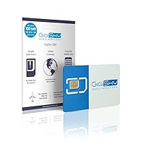 SIM Card with 4G LTE/3G 100MB Mobile Data Plan for International Travel Using Unlocked iPhone, iPad, Android Phones and Tablets