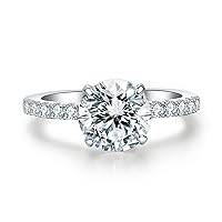 Precision Cut Zircon 2 Ct Round-cut Halo Bridal Ring 925 Silver Accented Brilliant Solitaire Engagement Ring