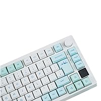PBT Keycaps ISO for Mechanical Keyboard, Dye-Sublimation Cute Keycaps XDA Profile Custom Keycaps for ANSI/ISO Cherry Gateron MX Switches, for Mac Windows PC Keyboard (Ice Mint ISO-in Box)