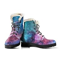 Cosmos Vegan Leather Boots with Faux Fur Lining