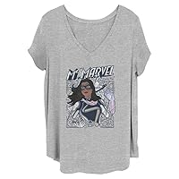 Marvel Women's Ms Doodle Kamala Junior's Plus Short Sleeve Tee Shirt