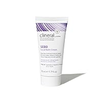 AHAVA Clineral Sebo Facial Balm Cream - Rich balm reduces facial irritation & redness, softens dry & sensitive skin, enriched with Osmoter, Dead Sea Mud, Aloe Vera, Hippophae & Bergamot Oil, 1.7 Fl.Oz