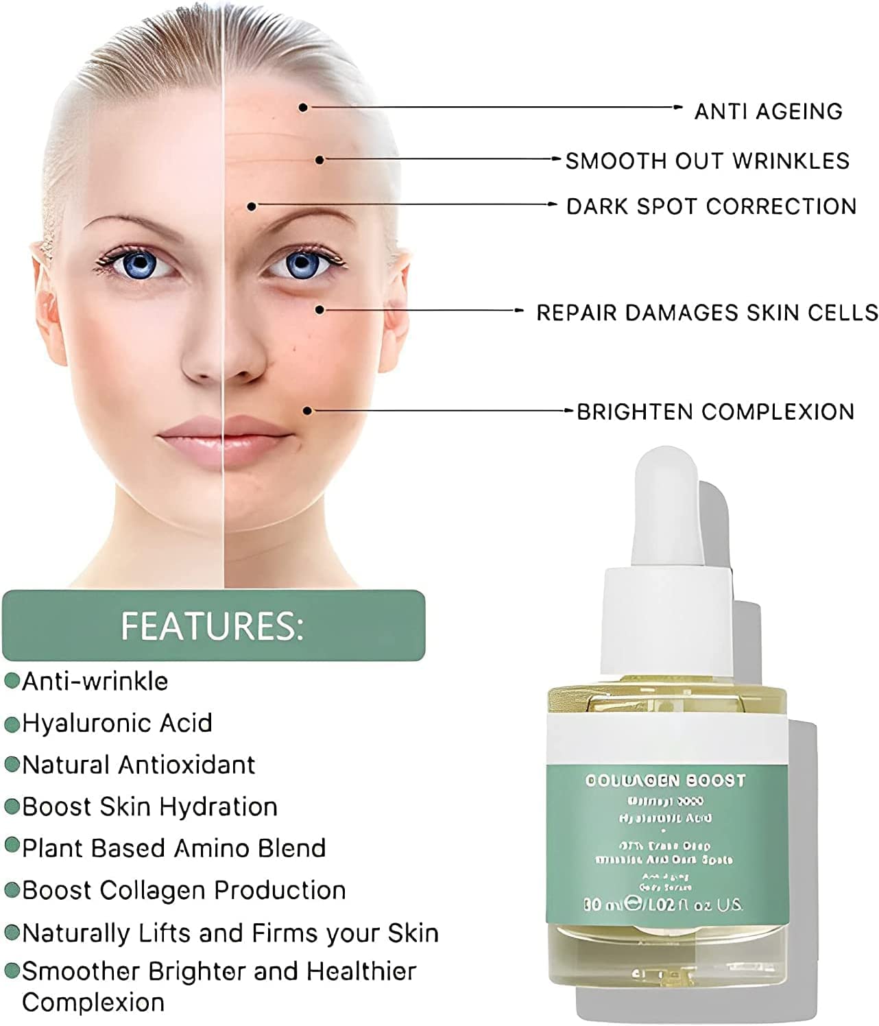 Advanced Collagen Boost Anti Aging Serum Suitable for all skin types