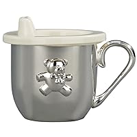 Baby Cup with Sipper LID - Baby Cup W/Sipper LID, Silver Plated