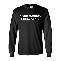 Christian Make America Godly Again Long Sleeve T-Shirt-Black-Medium