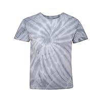 Dyenomite Youth Cyclone Vat-Dyed Pinwheel Short Sleeve T-Shirt L Silver